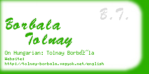 borbala tolnay business card